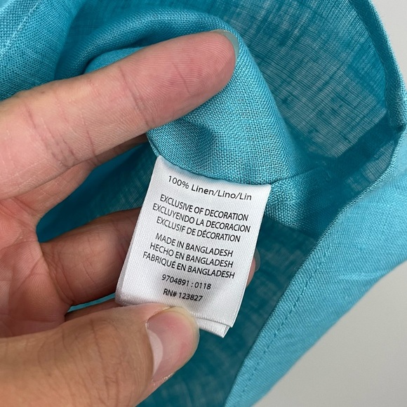 Tenth + Ocean Men's 100% Linen Short Sleeve Button Up - Picture 5 of 6